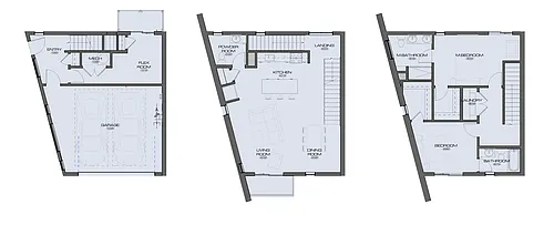 Floor plan 2 Bedroom Townhome