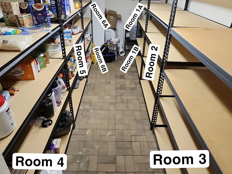 Extra storage space in the basement for each person.