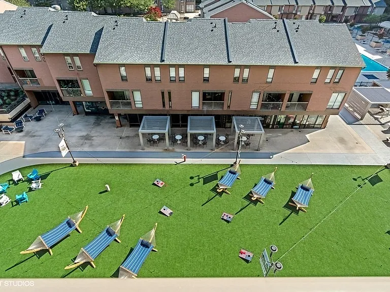 The Plaza lounge turf green space - you will fall in love!