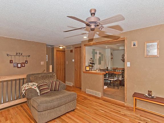 Kitchen opens to living room