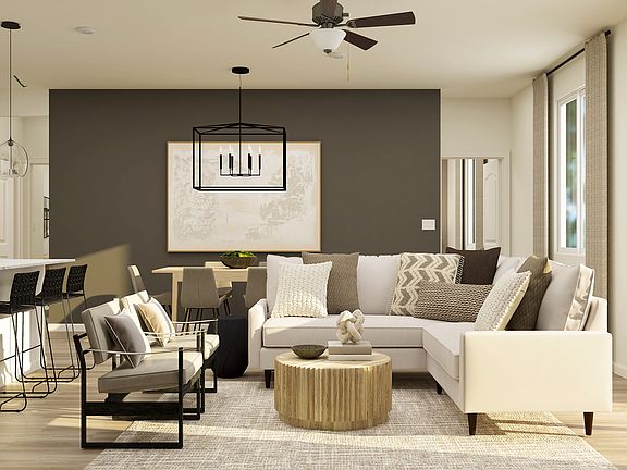 This incredible family room will quickly become everyone s favorite hangout!