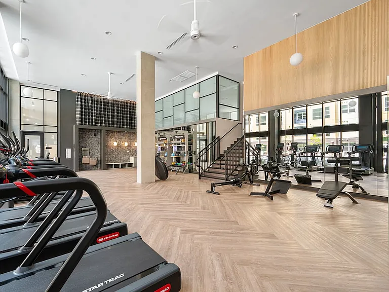 State-of-the-art fitness center with fitness studios, cardio equipment, and free-weights