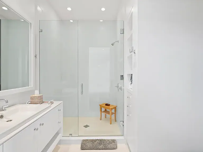 Heated floors for year-round comfort.