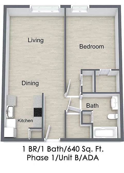 Floor plan One Bedroom