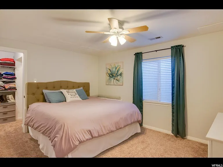 Master bedroom with walk in closet