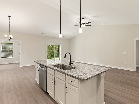 Spacious kitchen island