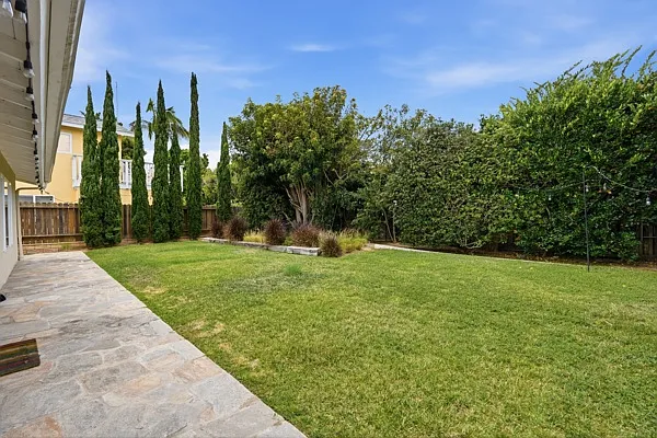 Backyard. Gardening service is included.