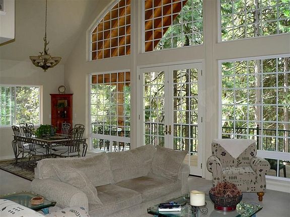 This gorgeous wall of windows greets you when you enter the front door.