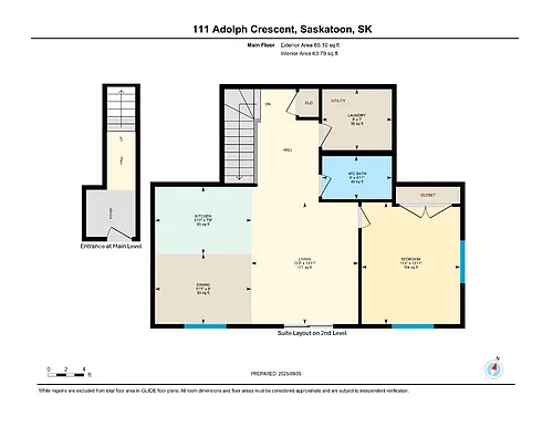 Floor plan 1 Bed, 1 Bath, large suite