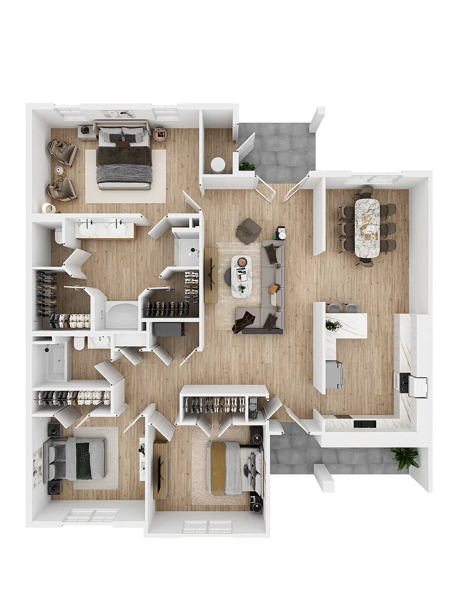 Floor plan 3 Bedroom Duplex