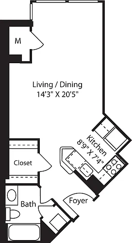 Floor plan Vienna Studio