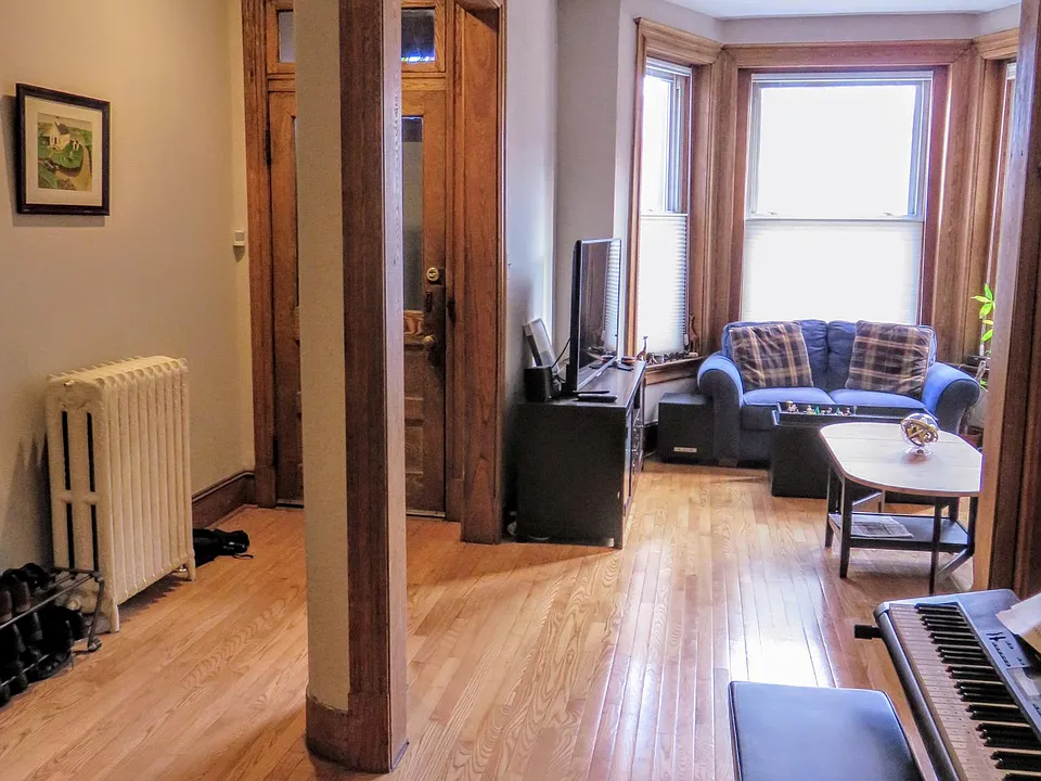 Entrance foyer and living room