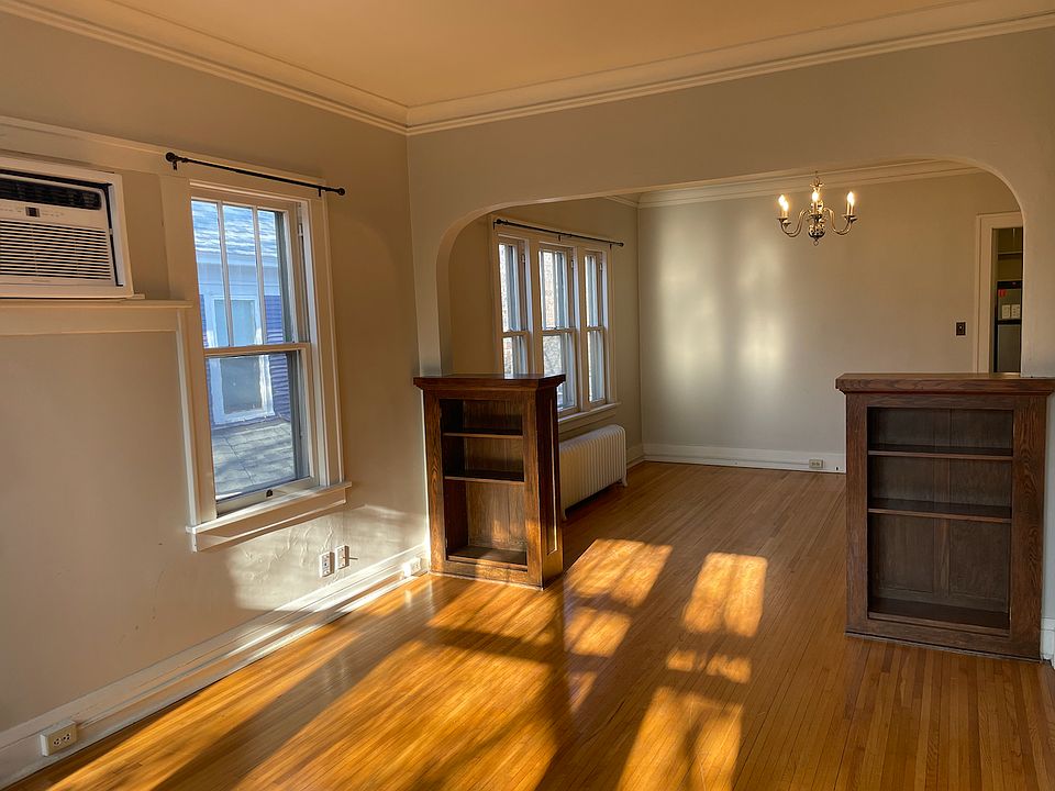 Golden hour in the two spacious front rooms