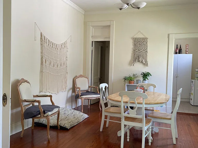 Dining Room. Door to hallway on the far left. Door to breakfast room on the far right.