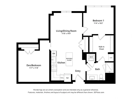 Floor plan B08 - JR 2 Bedroom