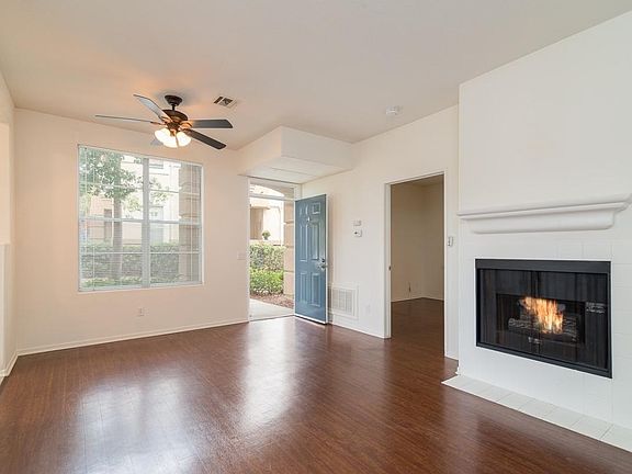 Living room, Fireplace View to front door