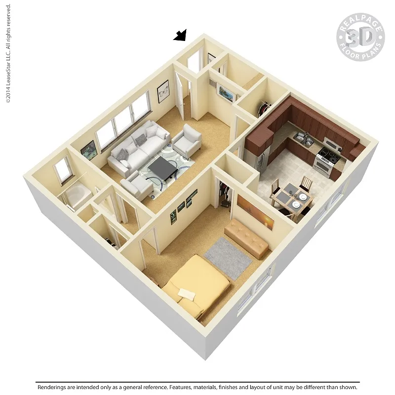 Floor plan 1 Bedroom