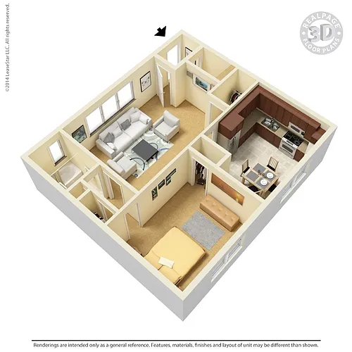 Floor plan 1 Bedroom