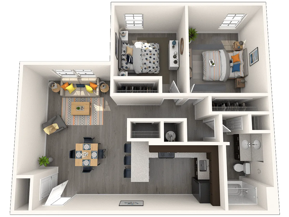 Floor plan Two Bedroom Apartment