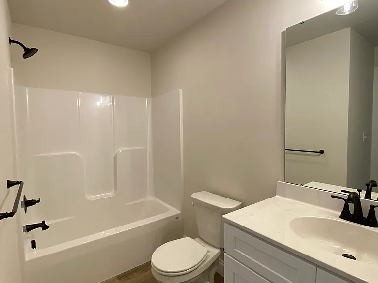 hall bath with tub/shower combo