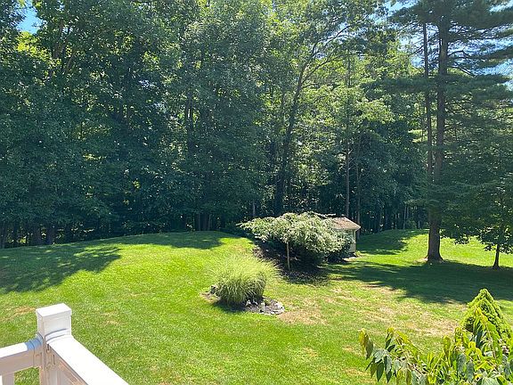 Backyard to woods from deck