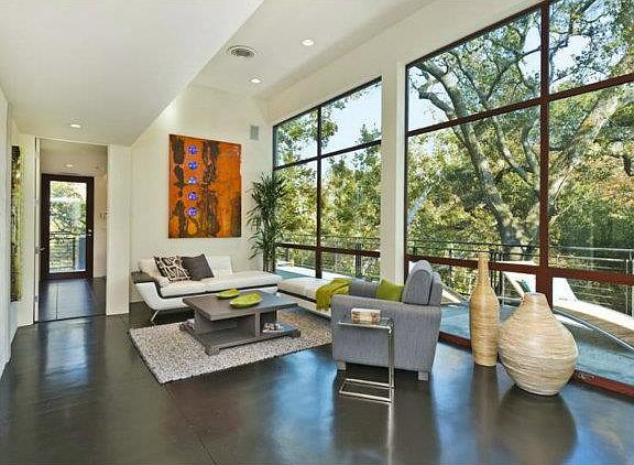 Living room with view