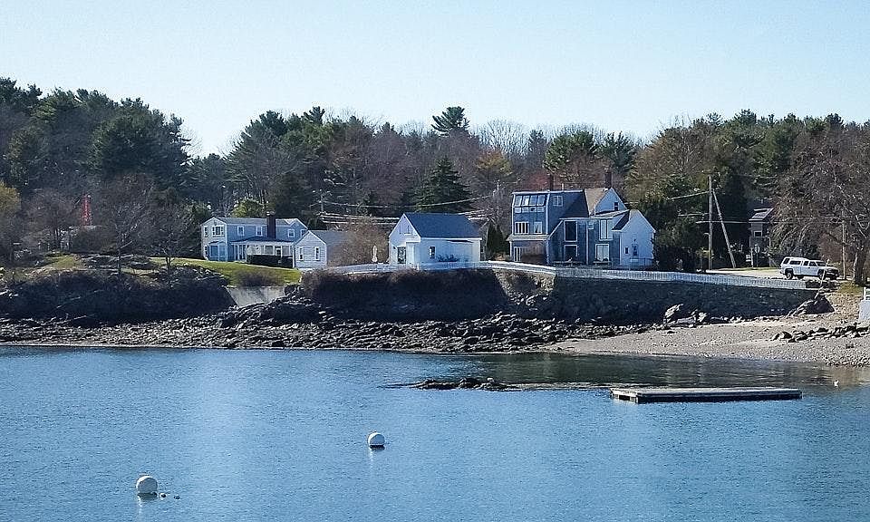 View of the house from the Kittery Point public docks