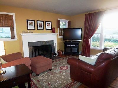 Wood burning fireplace