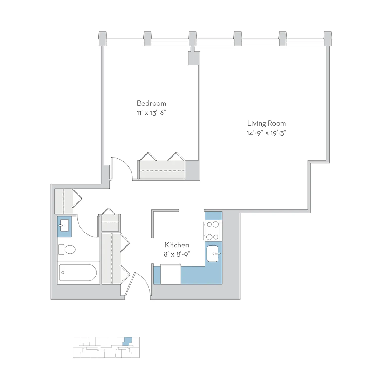 Floor plan 1bn15