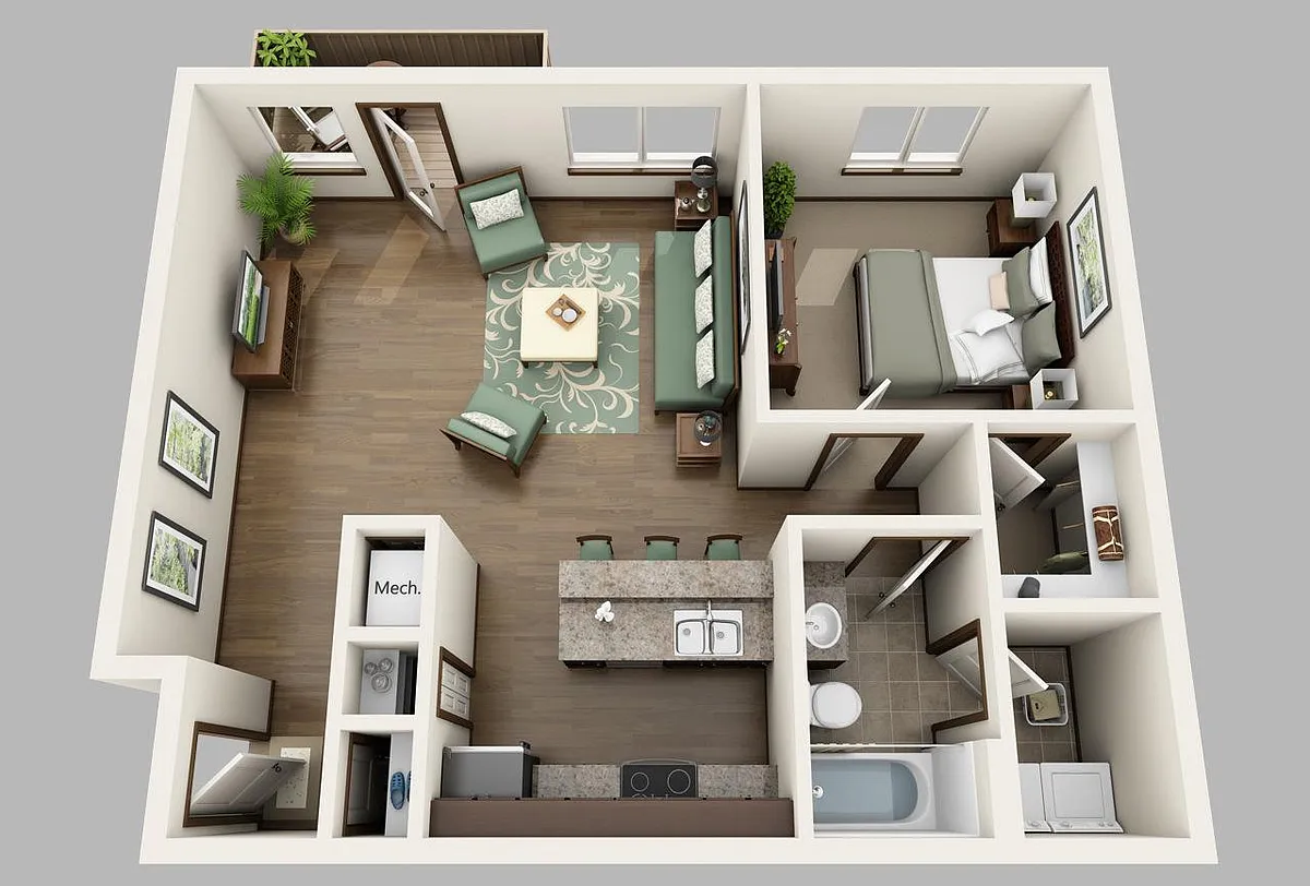 Floor plan 1X1
