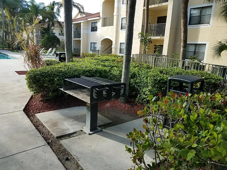You will find BBQ's near pools, like this one in this photo. This is 2nd pool in the background.