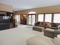 Main Floor Living room looking out at deck