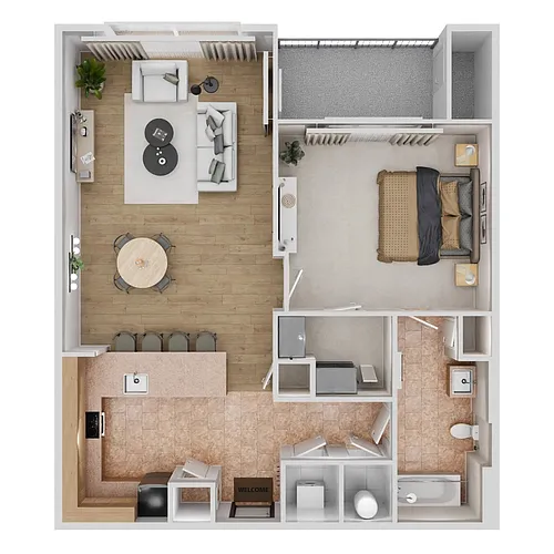 Floor plan A2 - Renovated