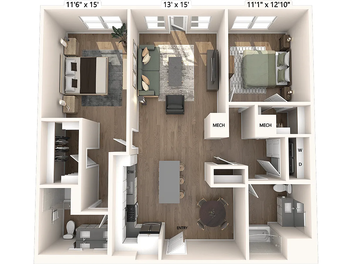 Floor plan B15-alt-a-Upgrade