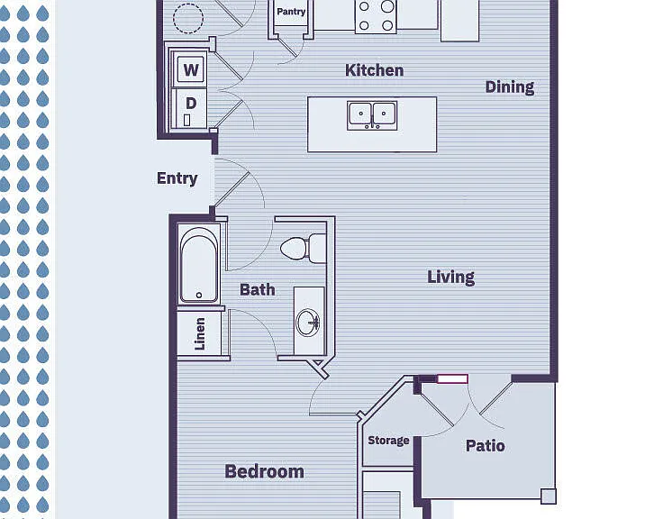 The Opal: 1BR 1BA