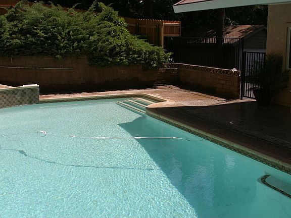 back yard includes a pool