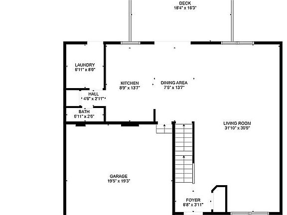 Open concept floorplan
