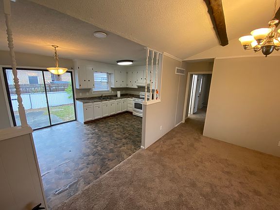 Looking from living room to kitchen