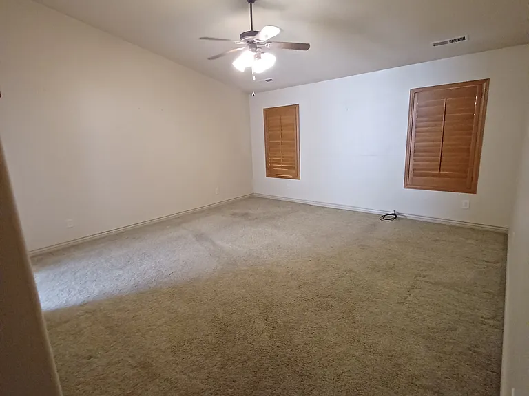 Master Bedroom with plantation shutters closed