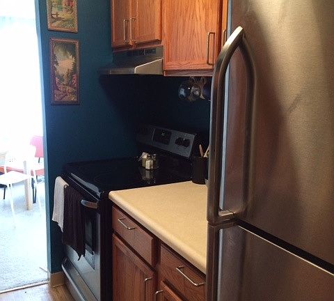brand new stainless steel fridge