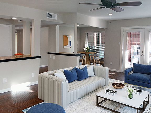 Living Room - French doors open to large private yard