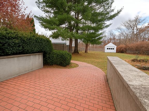 private patio space overlooking shared yard