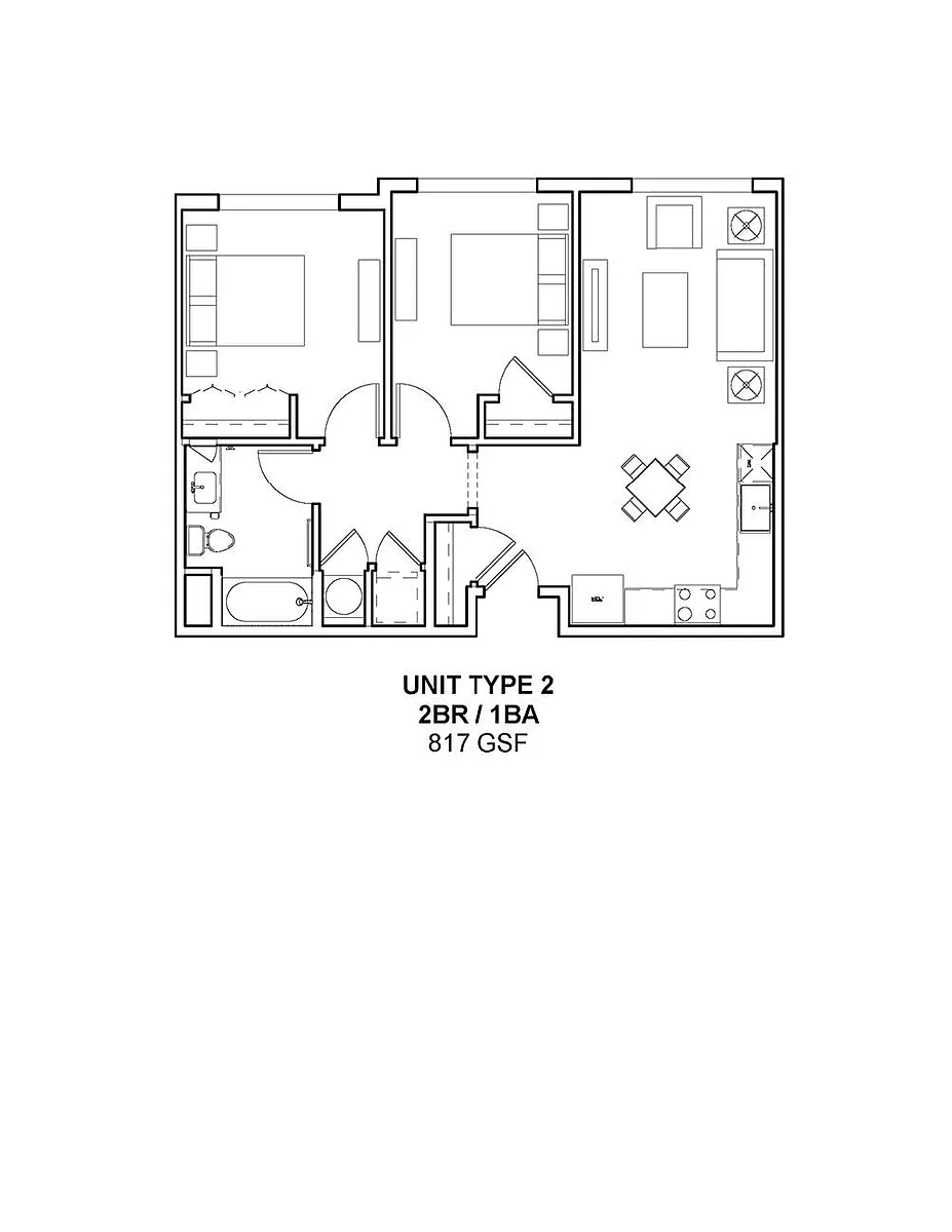Floor plan 2 Bedroom