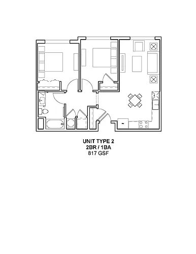 Floor plan 2 Bedroom