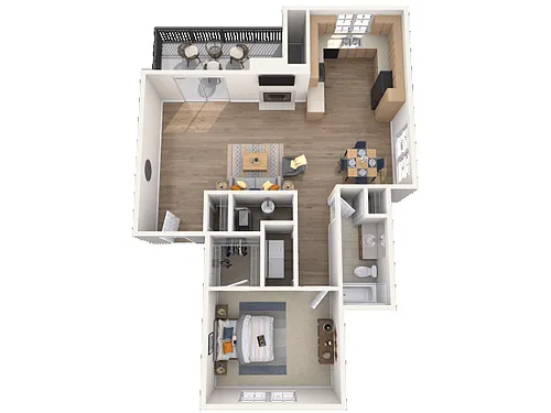 Floor plan A3 | 1x1 | TA Reno