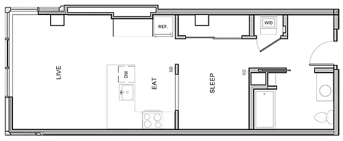 Floor plan Urban 1x1 - B7