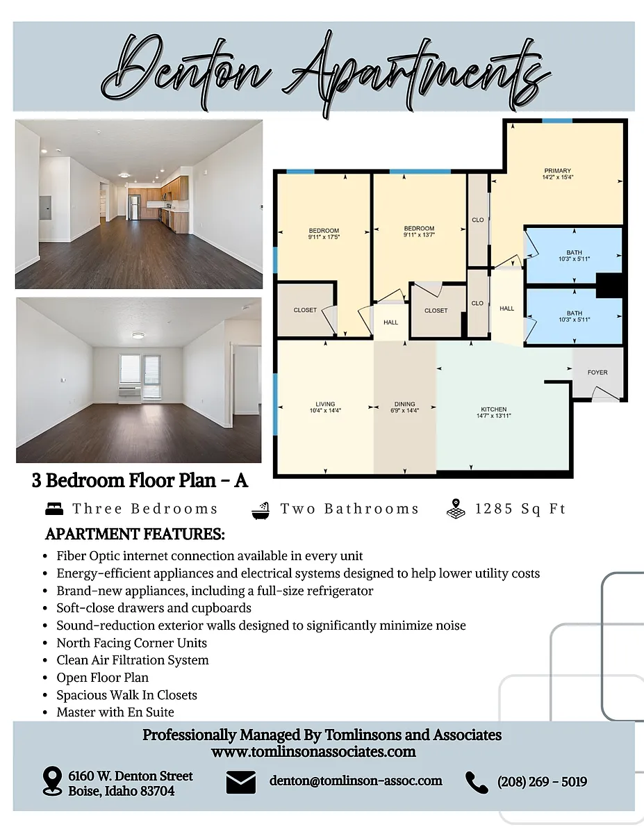 Floor plan Three Bedroom A