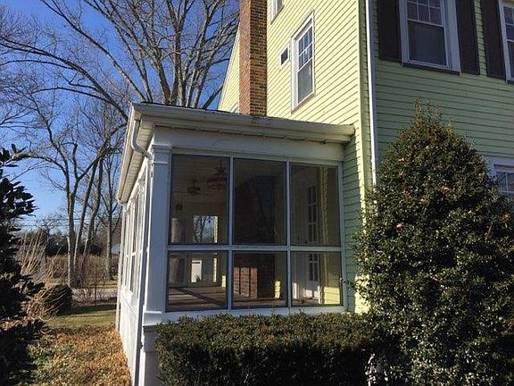 Screen in porch facing East
