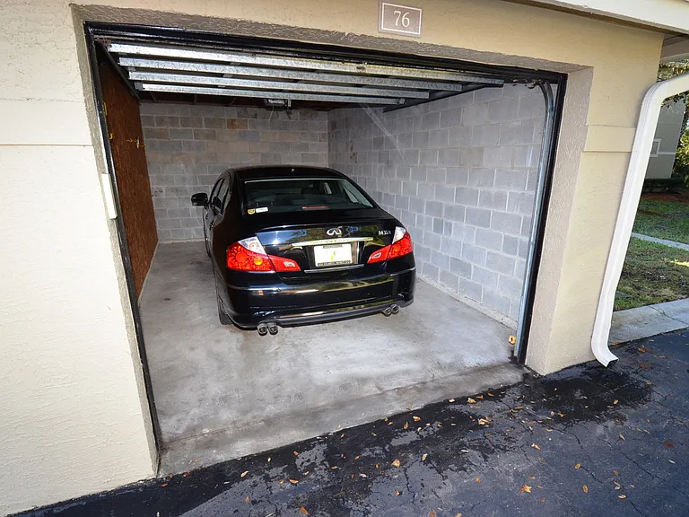Garage directly in front of the unit