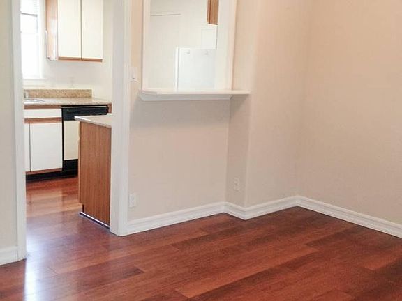 Kitchen from the living room, right of main door